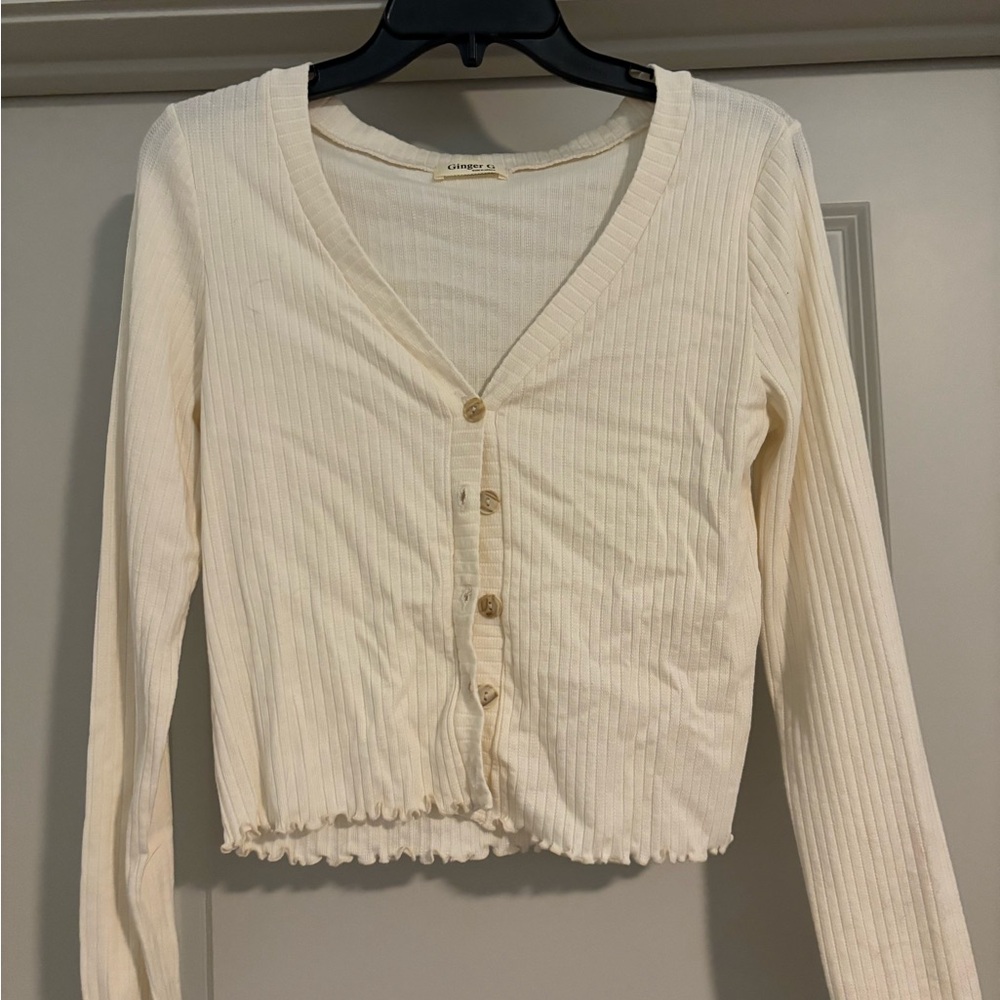 Ginger G Ivory Knit Top